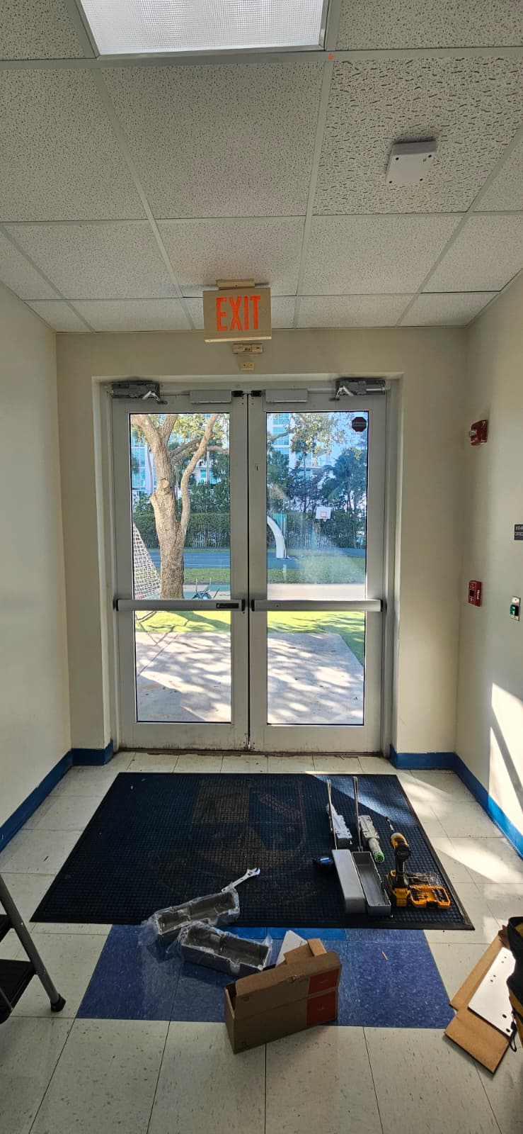 Exterior School Doors Stopped Closing After an HVAC Change in Aventura photo